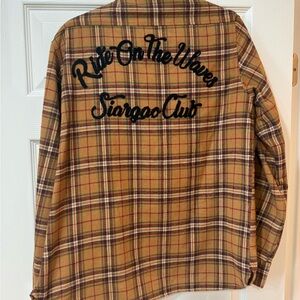 Vintage reworked embroidered  flannel